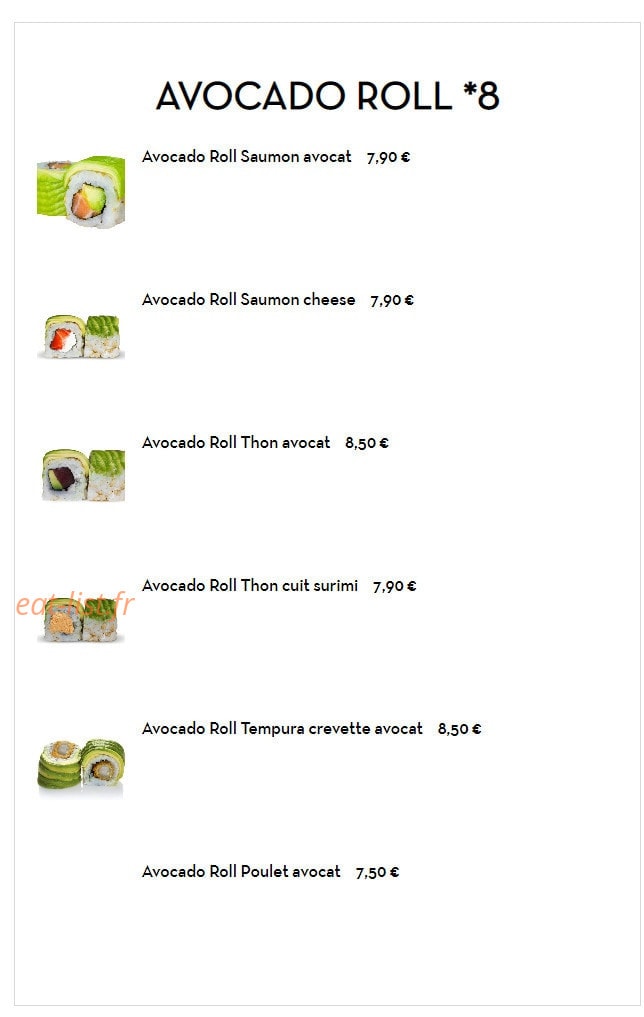 Genki Sushi — carte page 11