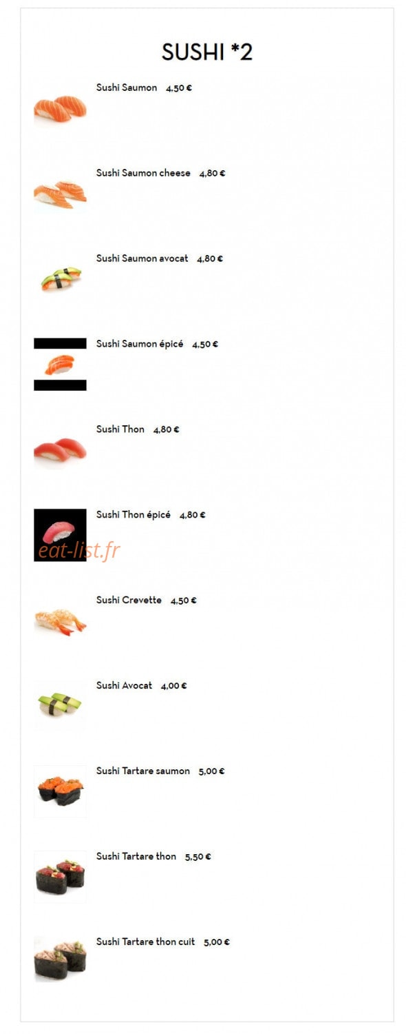 Genki Sushi — carte page 13