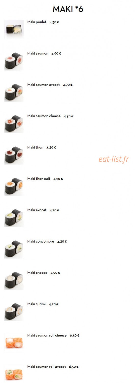 Genki Sushi — carte page 6