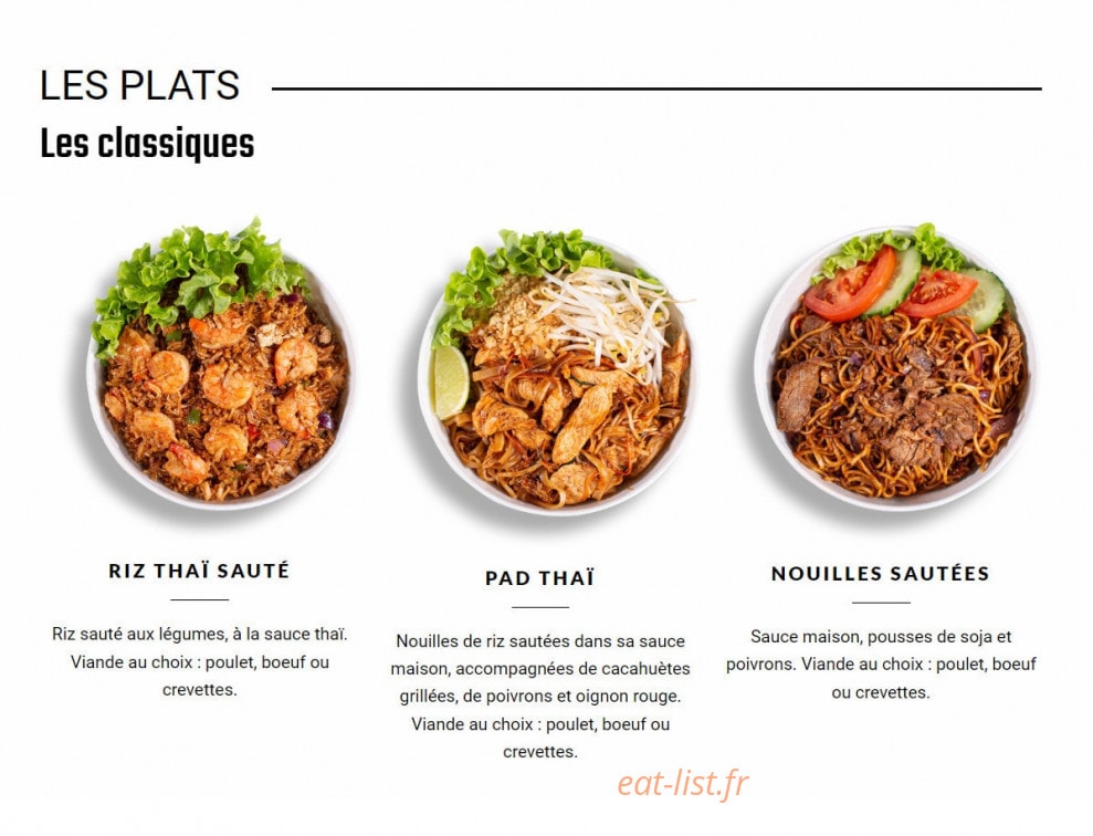 Bangkok Factory — carte page 2