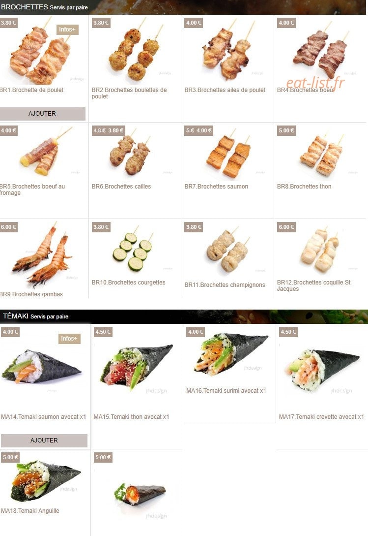D.sushi — carte page 8
