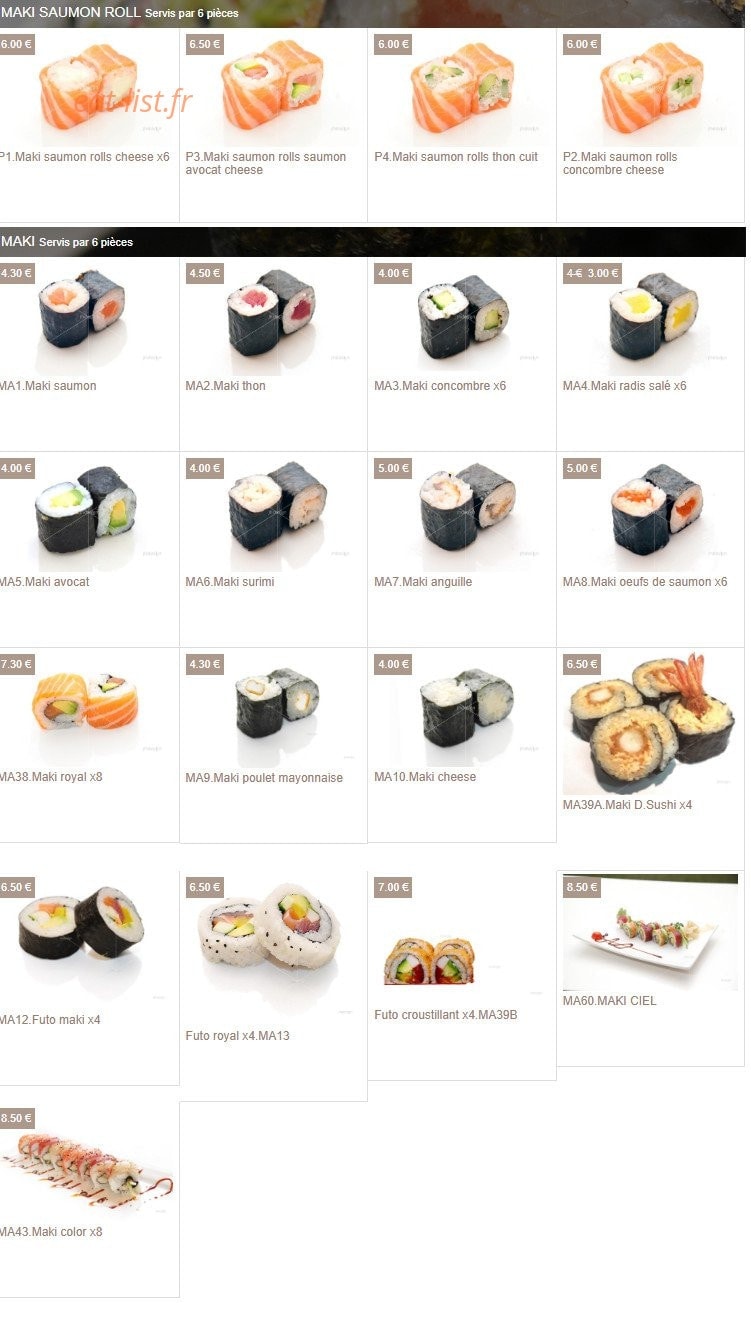 D.sushi — carte page 9