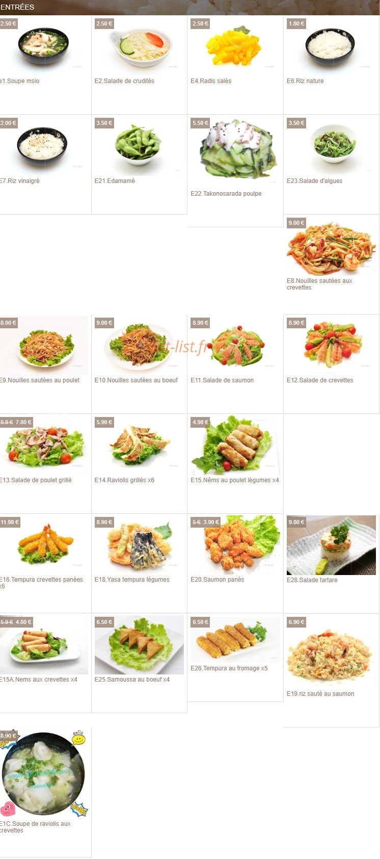 D.sushi — carte page 1
