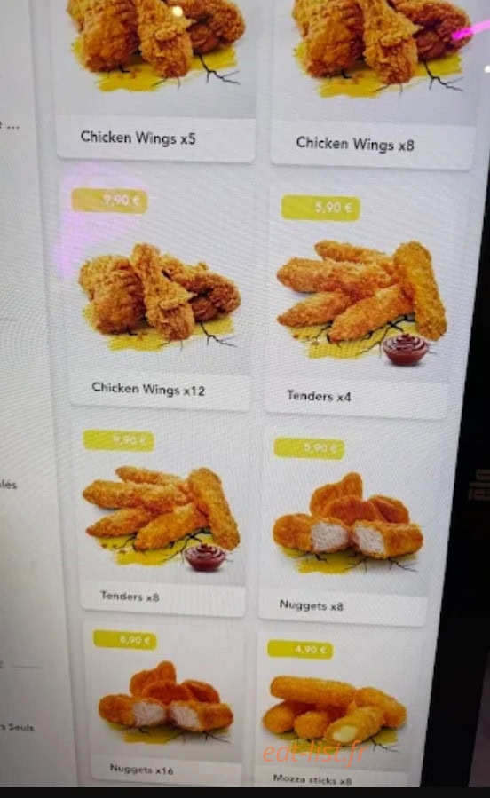Carte et menu de Double XL à Bussy Saint Georges — Chikens...