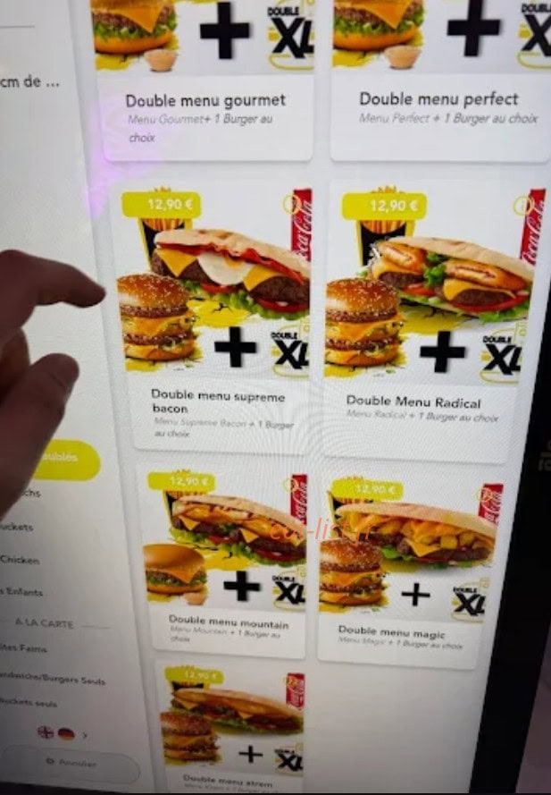 Carte et menu de Double XL à Bussy Saint Georges — Double menu