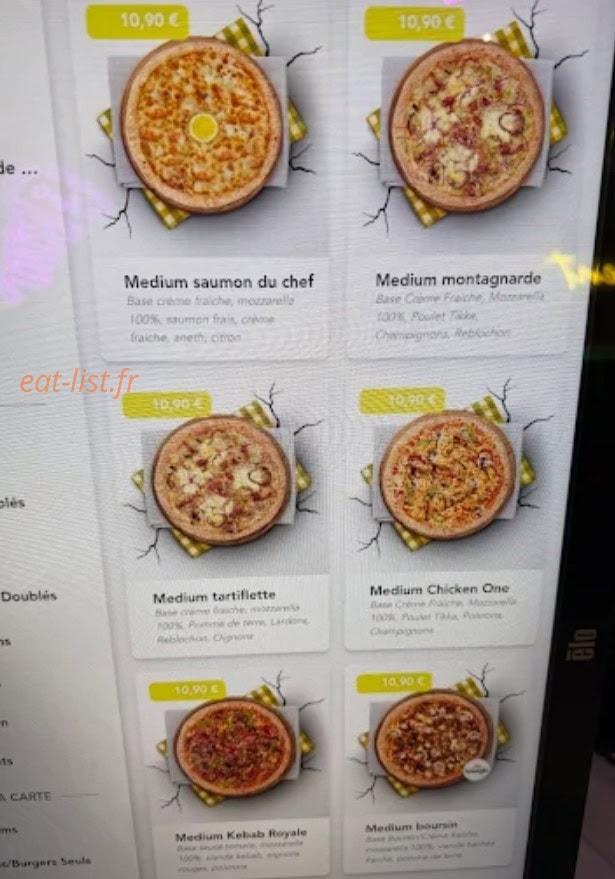 Carte et menu de Double XL à Bussy Saint Georges — Pizzas