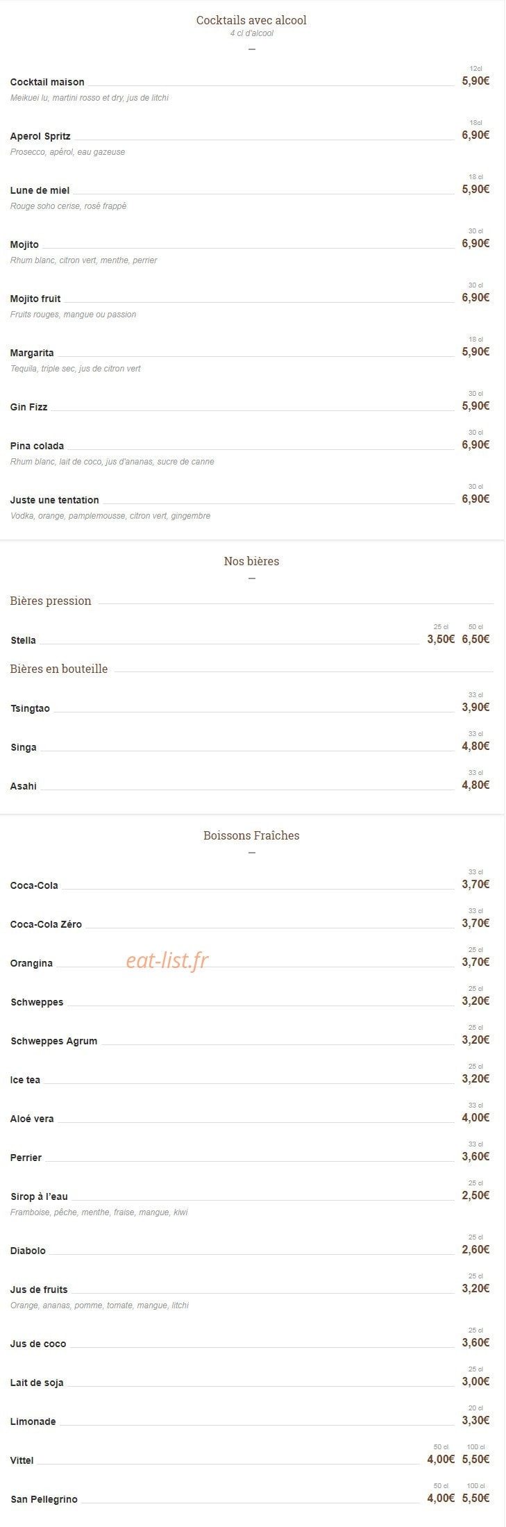 L'atelier du wok — carte page 7
