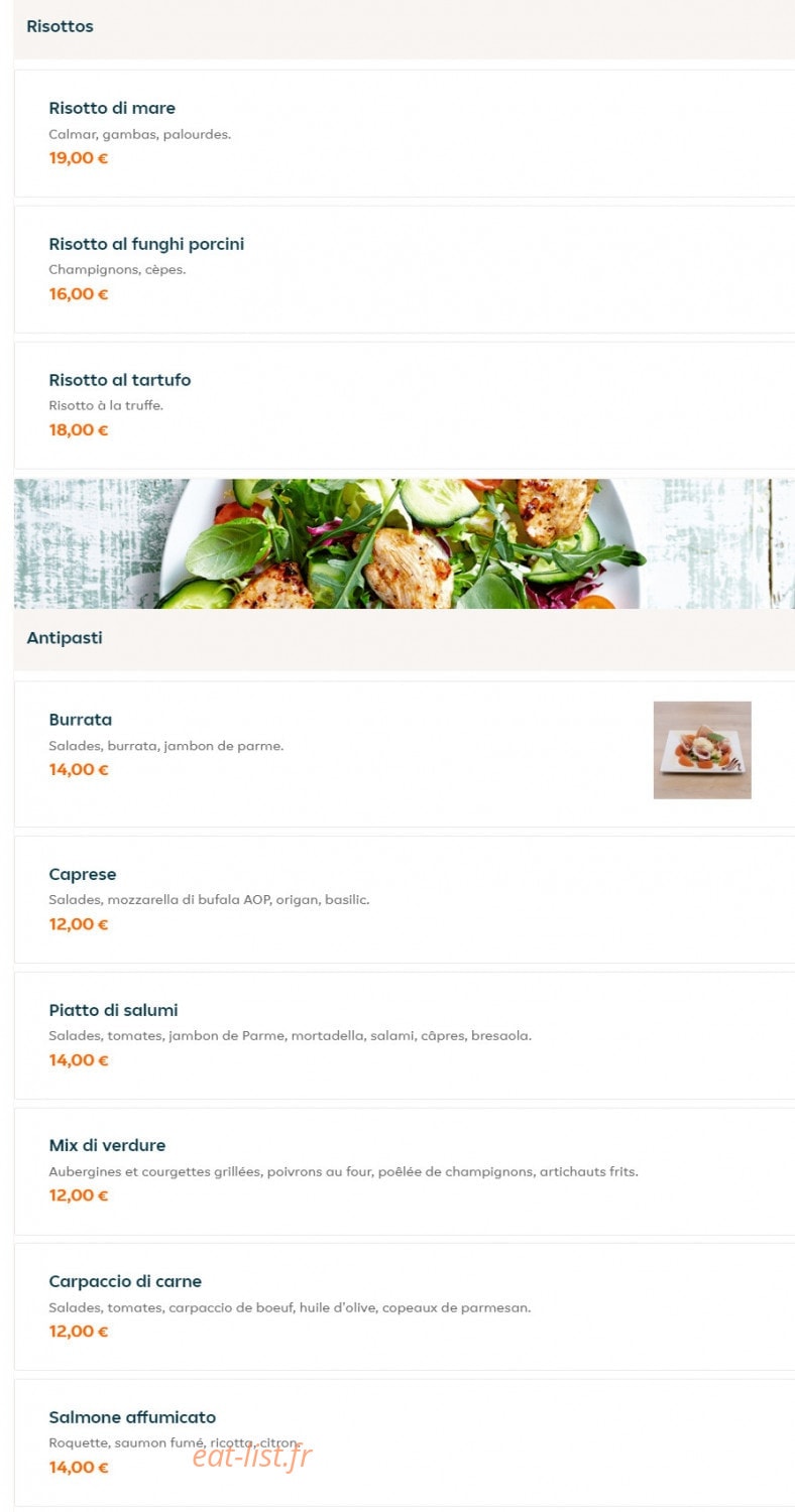 La Piazza — carte page 6