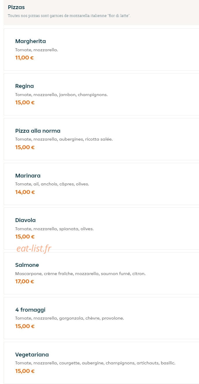 La Piazza — carte page 2
