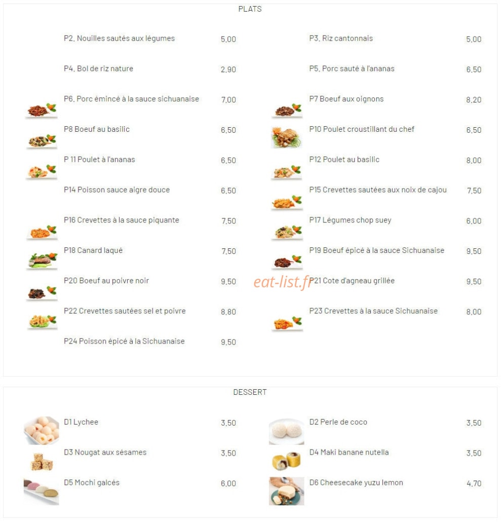 Panda Sushi — carte page 5