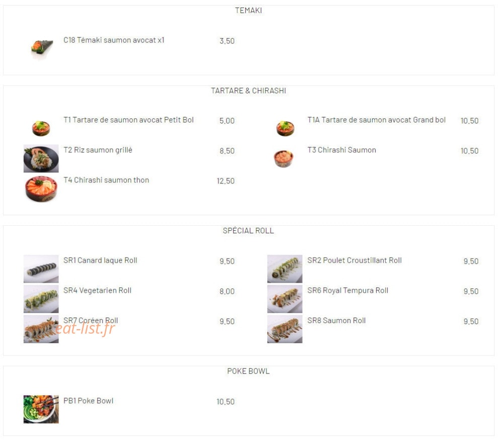 Panda Sushi — carte page 4