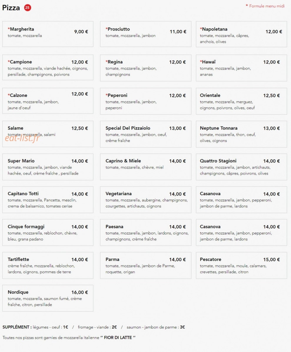Pizza Di Roma — carte page 1