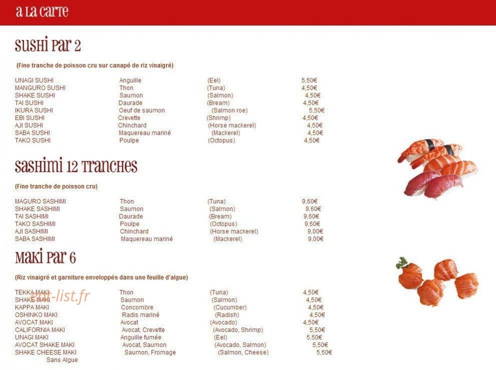 Sushi Yama — carte page 6
