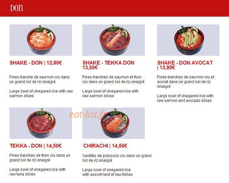Sushi Yama — carte page 5