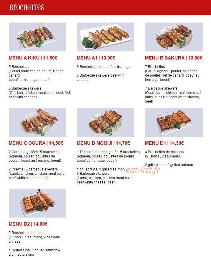Sushi Yama — carte page 3