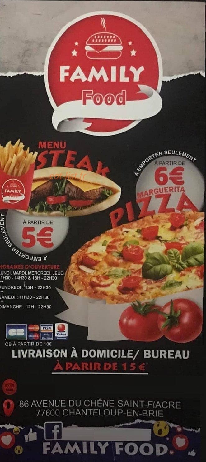 Family food — carte page 1