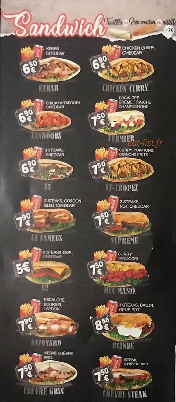 Family food — carte page 6
