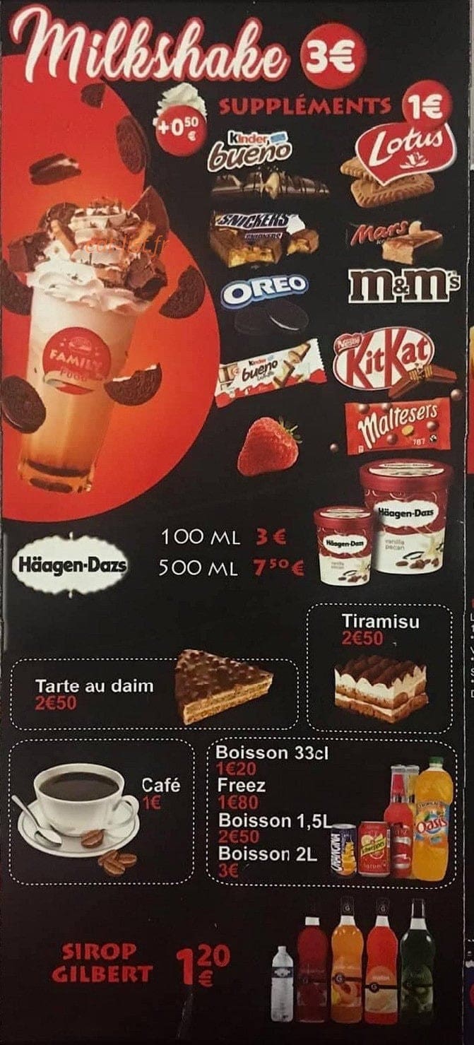 Family food — carte page 3