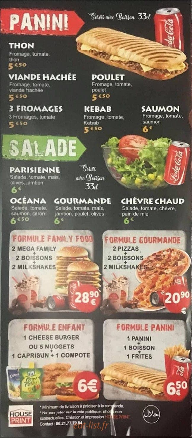 Family food — carte page 2