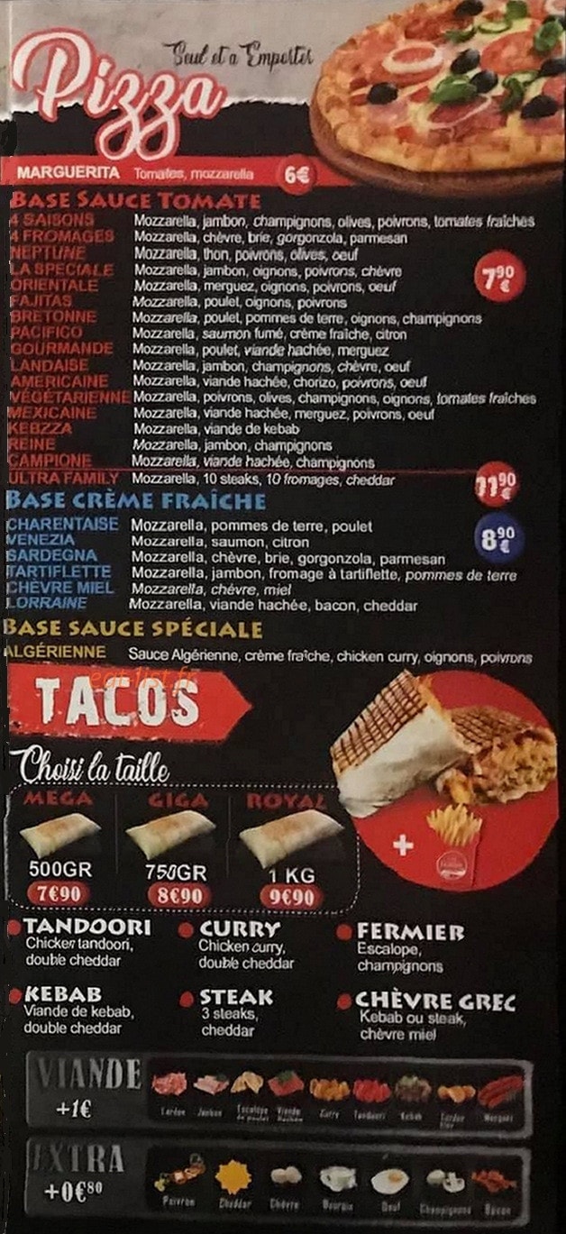 Family food — carte page 4