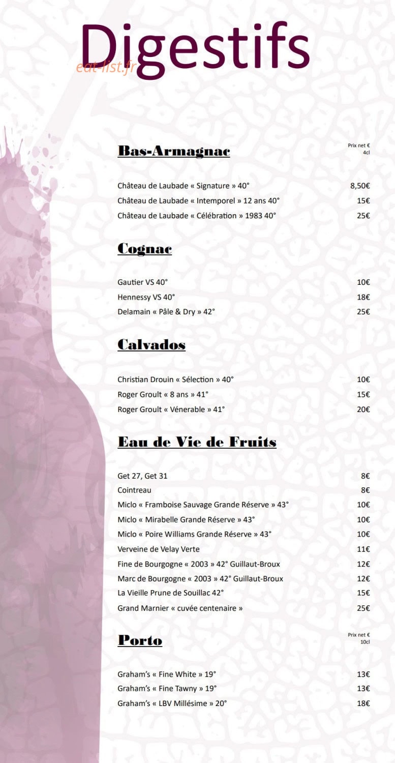 Le 10vins — carte page 3