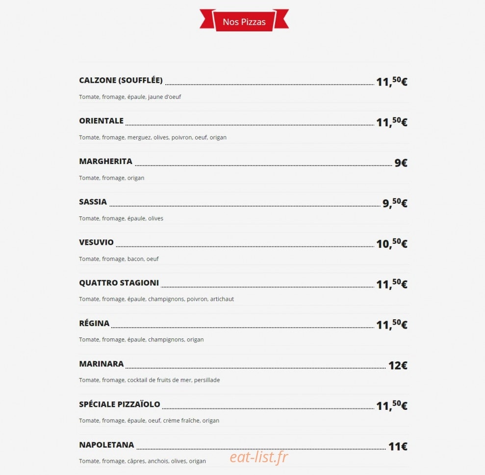 Pizza Cesena — carte page 2