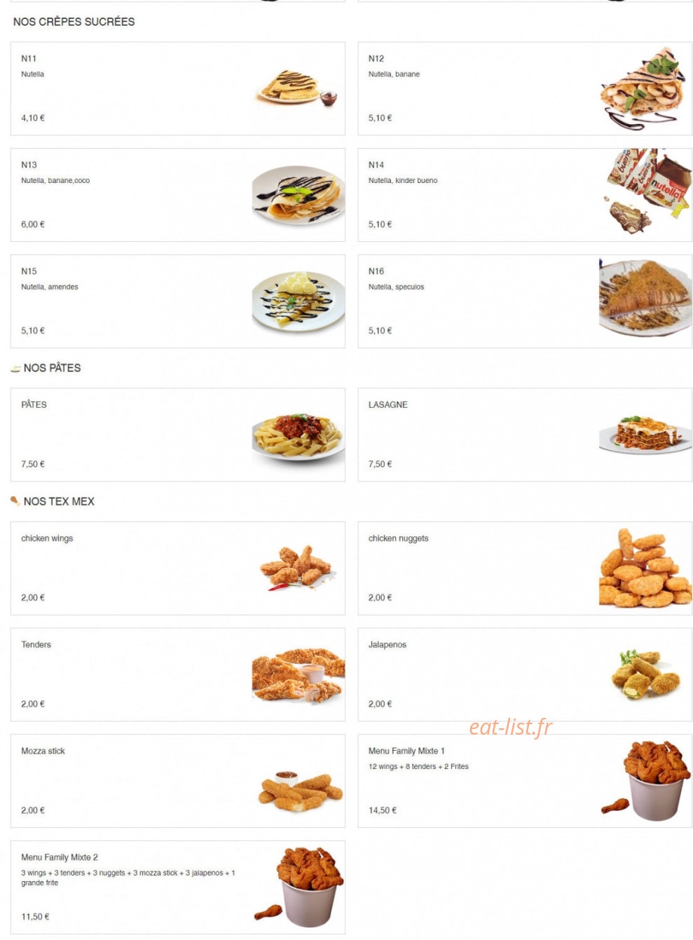 Ô My Food — carte page 7