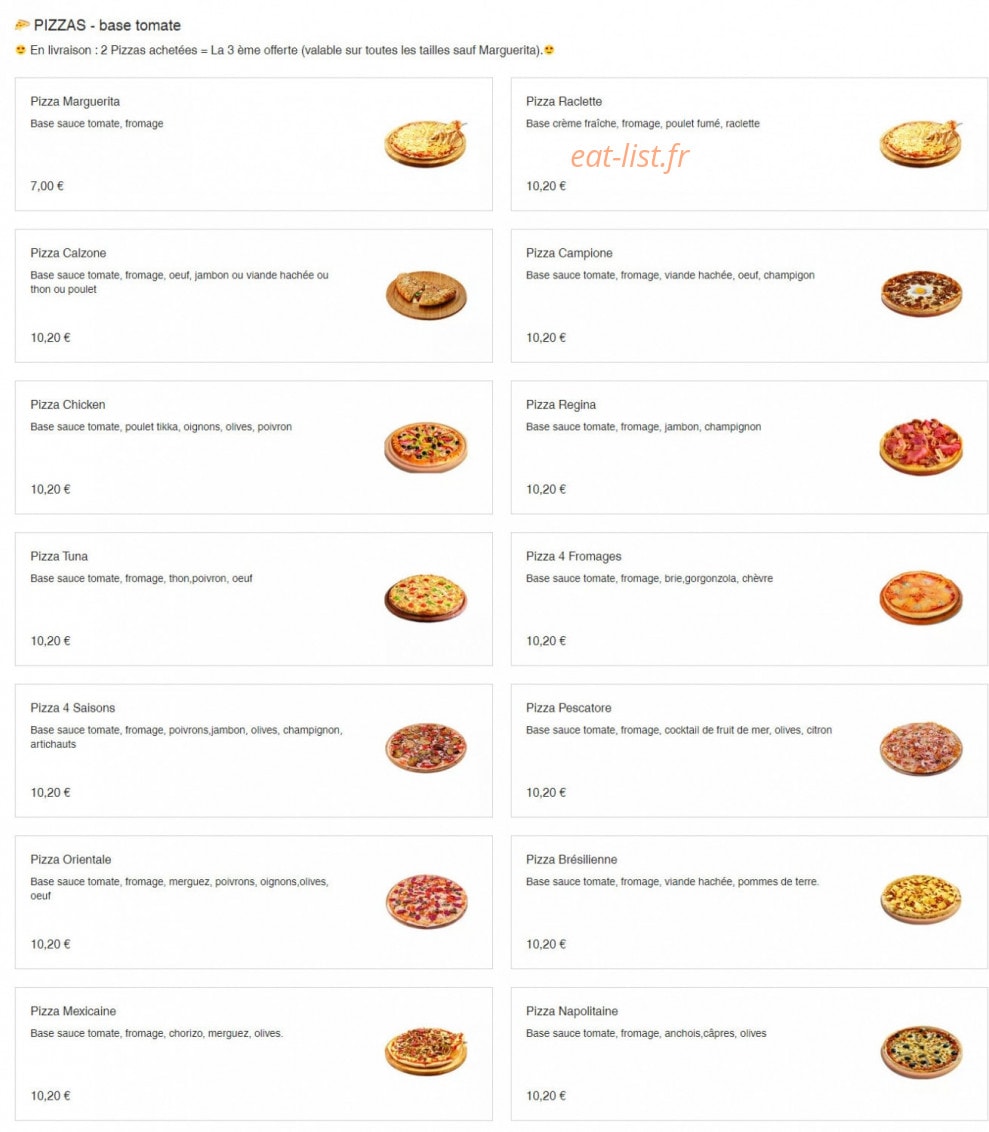 Ô My Food — carte page 2