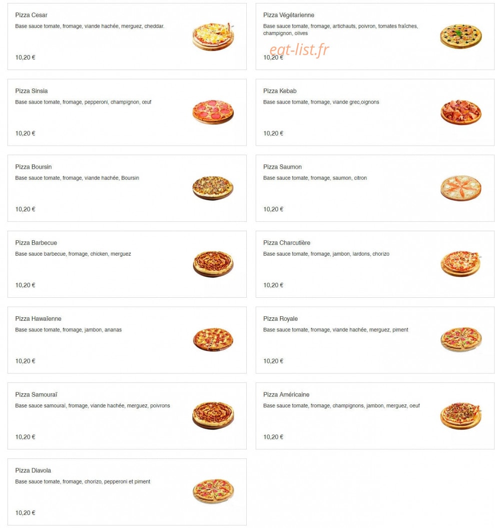 Ô My Food — carte page 3