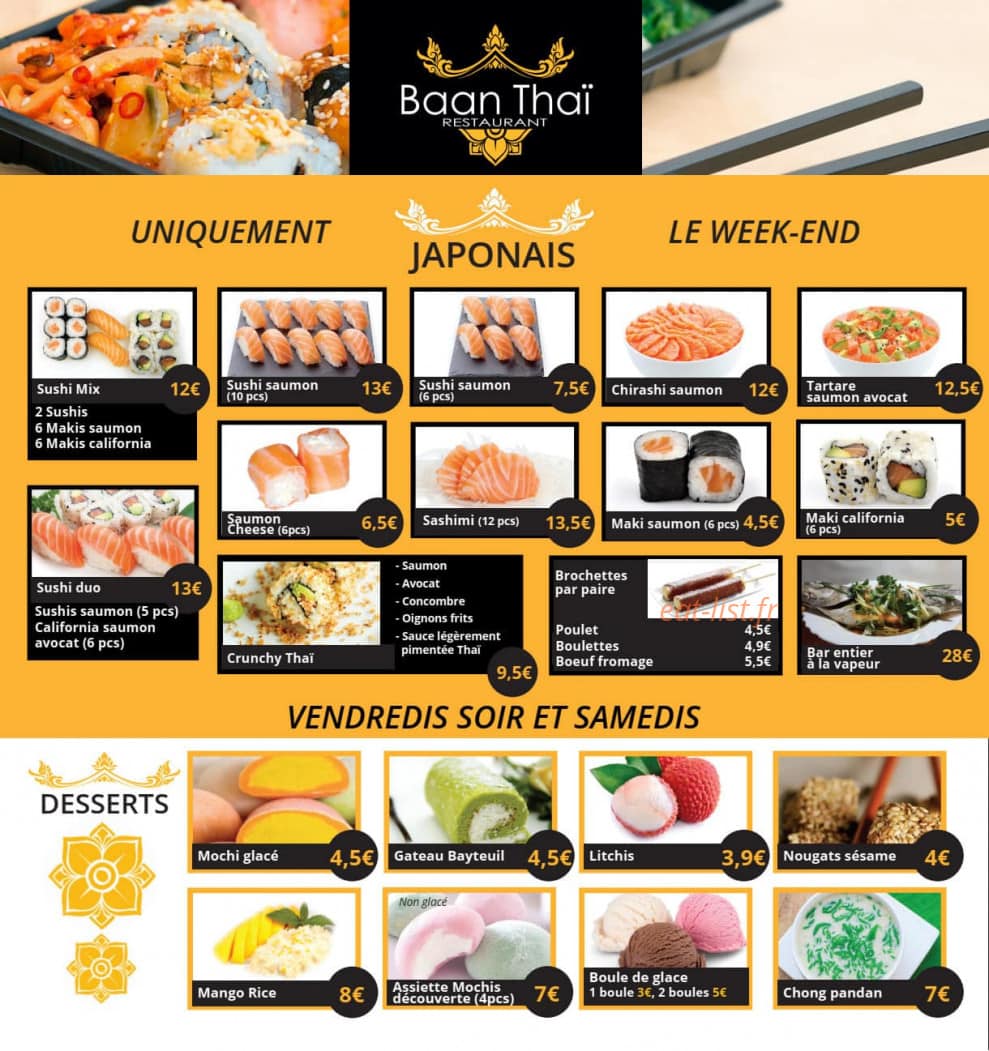 Baan Thai 88 — carte page 3