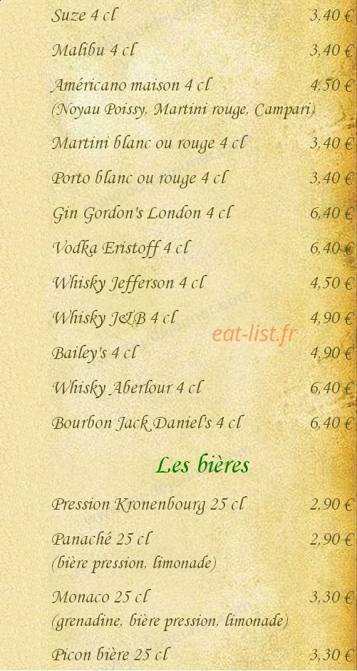 Auberge du Bréon — carte page 4