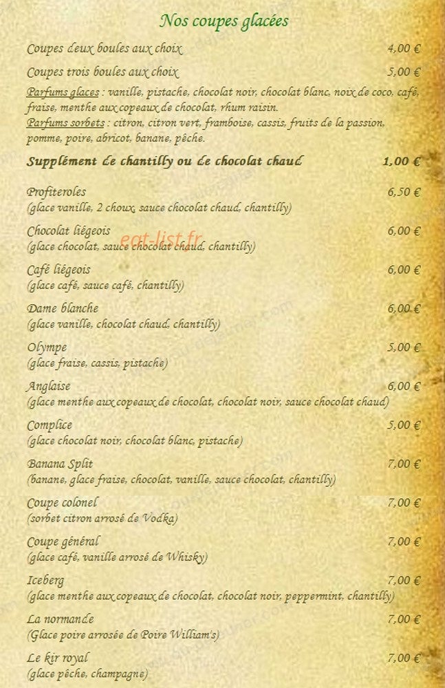 Auberge du Bréon — carte page 17