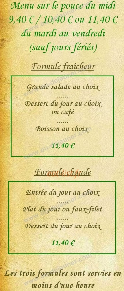 Auberge du Bréon — carte page 10