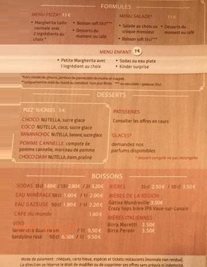 La Pizz — carte page 4