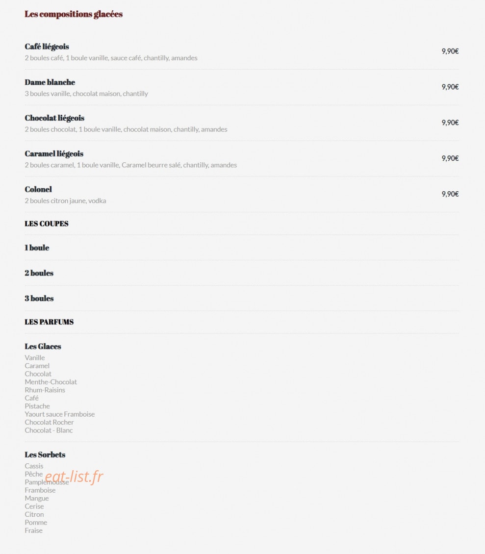 Crêperie Barjole — carte page 6