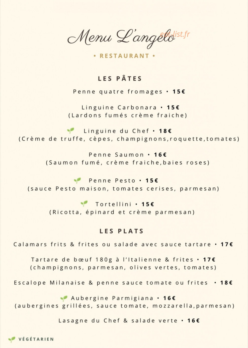 L'Angelo — carte page 3