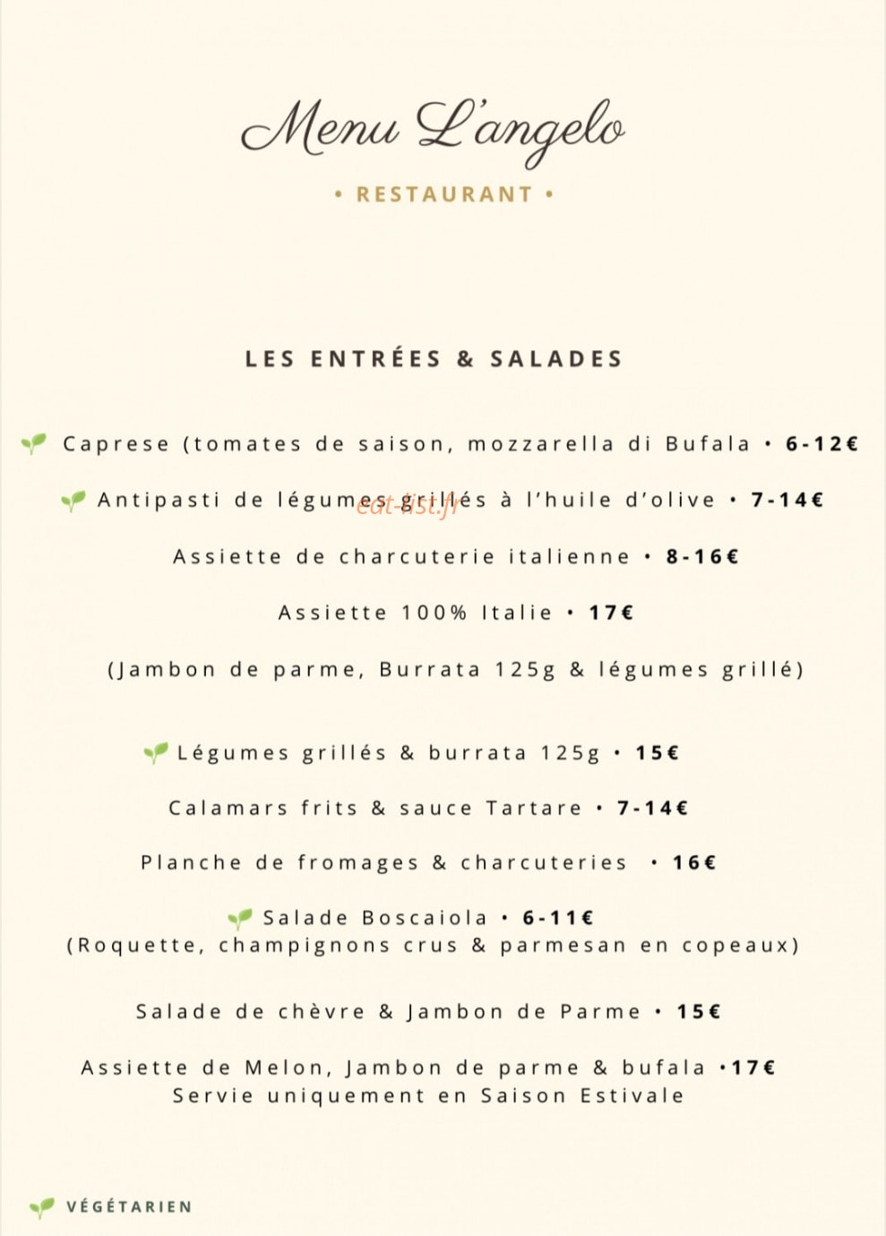 L'Angelo — carte page 2