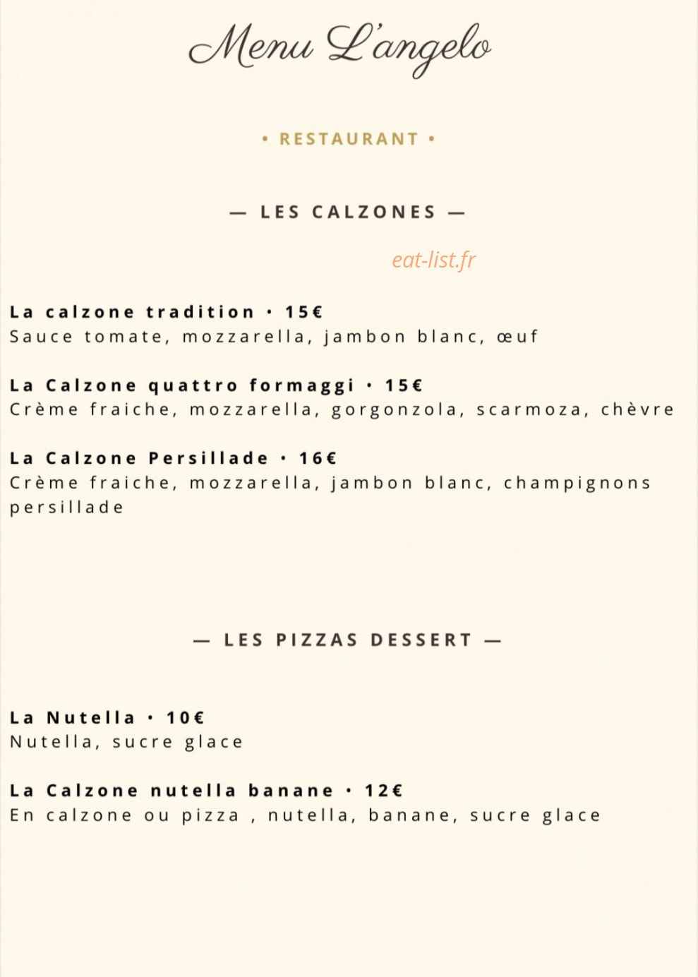 L'Angelo — carte page 6