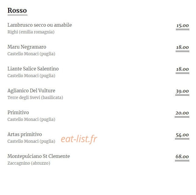 La Cucina — carte page 10