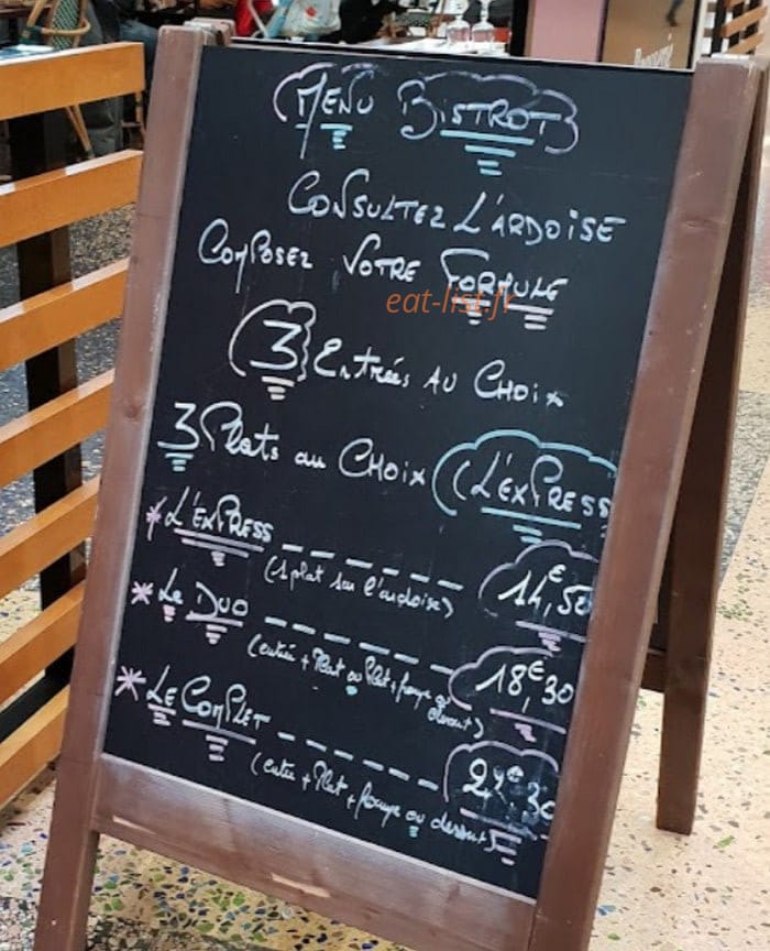 Carte et menu de Brasserie des Terrasses à Changis sur Marne — L'ardoise