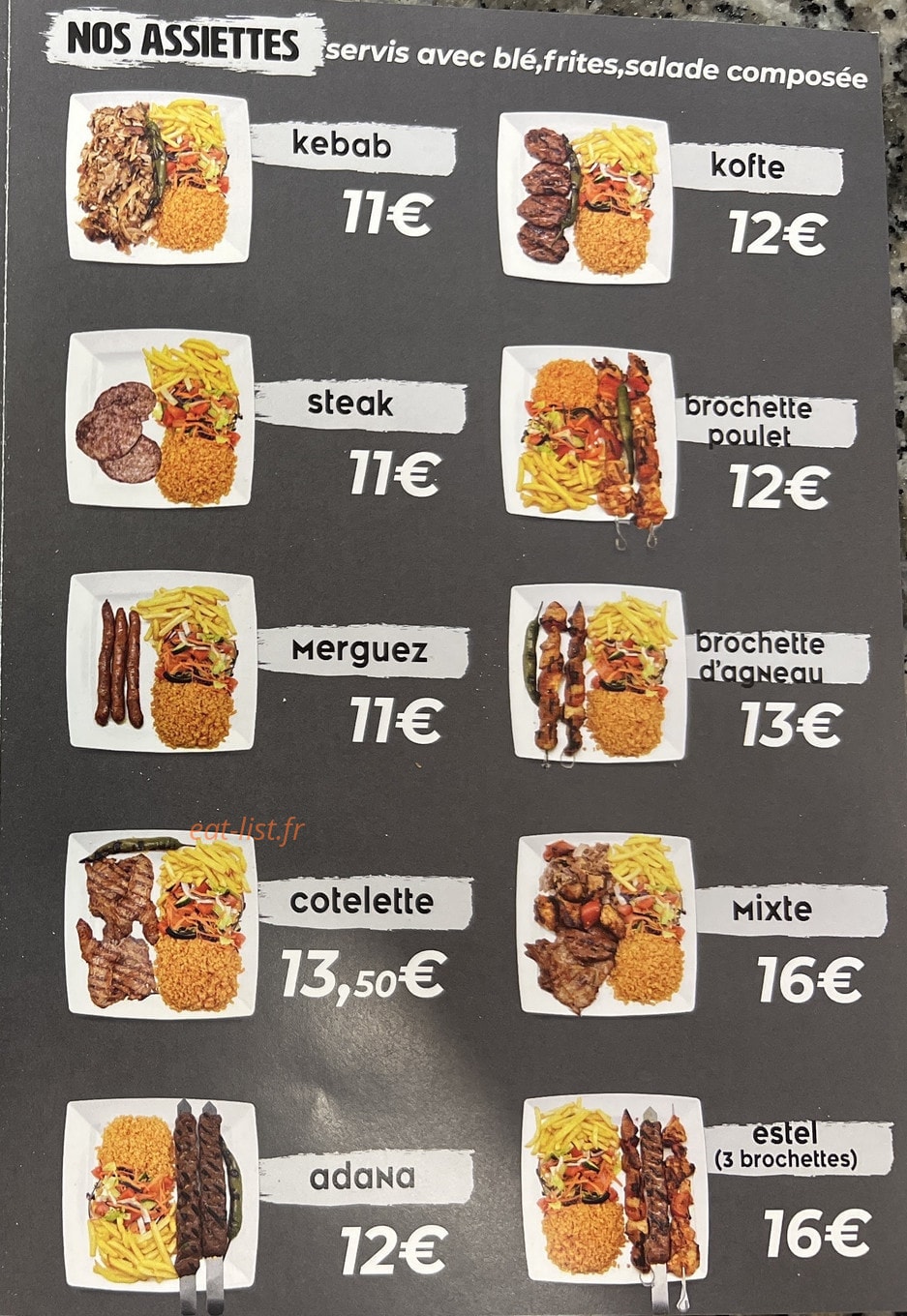 Restaurant Estel — carte page 3