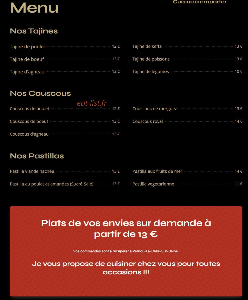 Chez Hamada — carte page 1