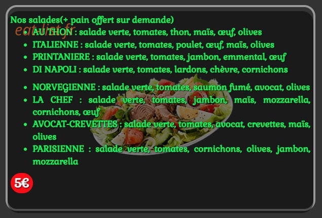 Di Napoli Pizza — carte page 8