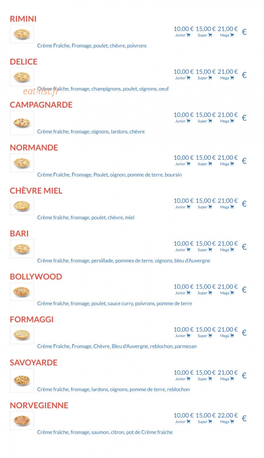 Freepizza — carte page 3