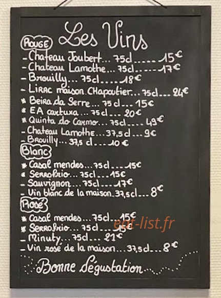 L'auberge — carte page 2