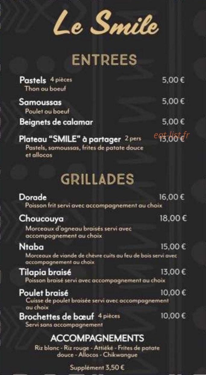 Le Smile — carte page 1