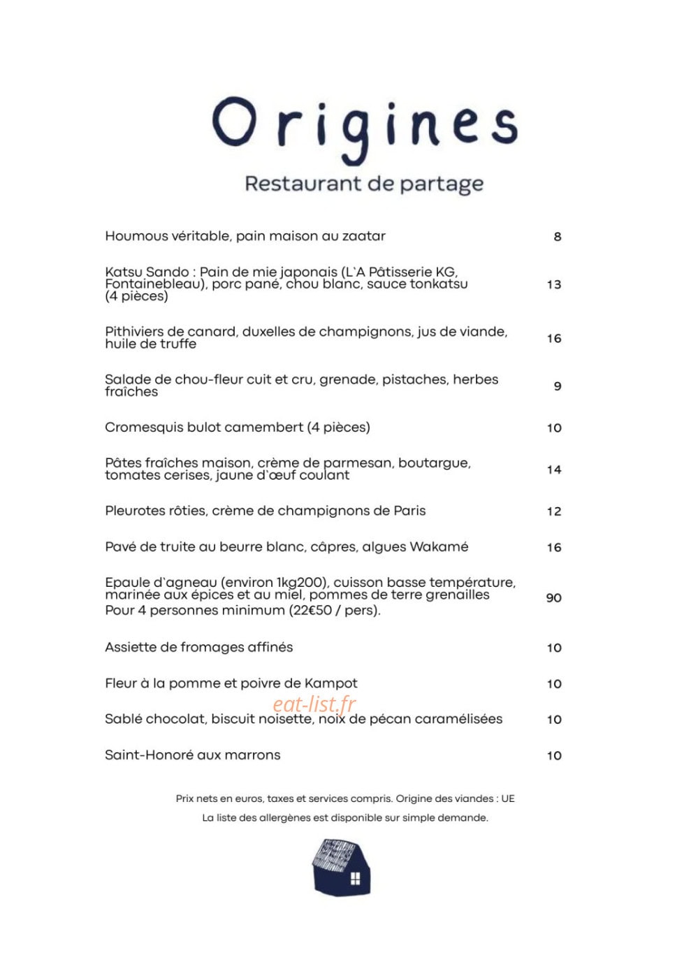 Origines — carte page 1