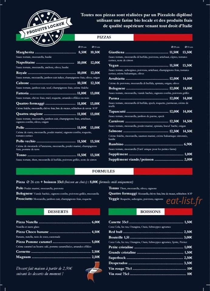 Pizza Storia — carte page 1
