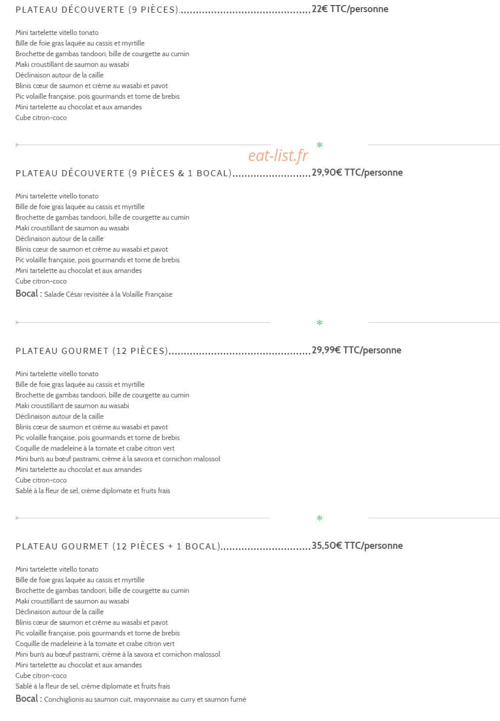 Le Bon Bocal — carte page 3