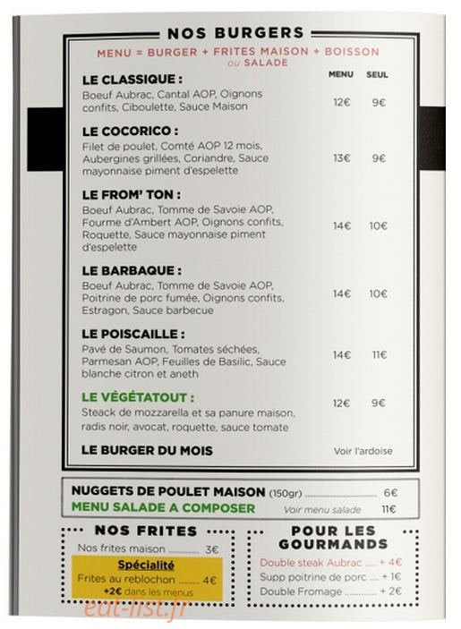 Alfred Burger — carte page 1